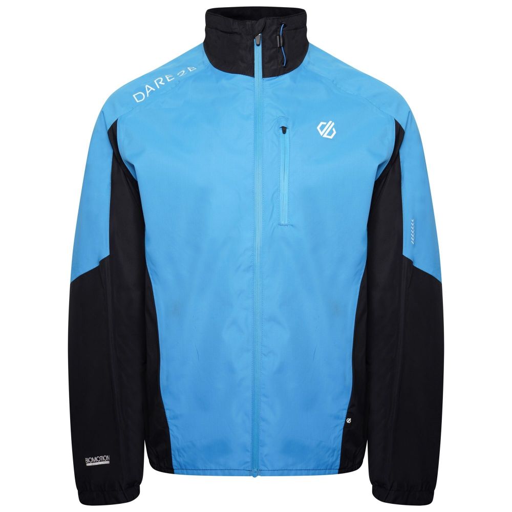 Dare2B Men's Mediant Waterproof Cycling Jacket Methyl Blue Black 