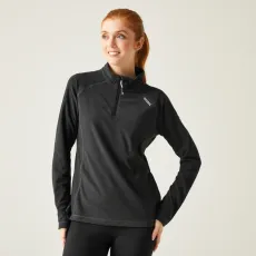 Regatta Women's Montes Lightweight Half-Zip Fleece Black Seal Grey