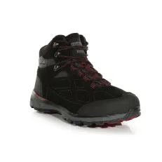 Regatta Mens Samaris Suede Walking Boots Black Red