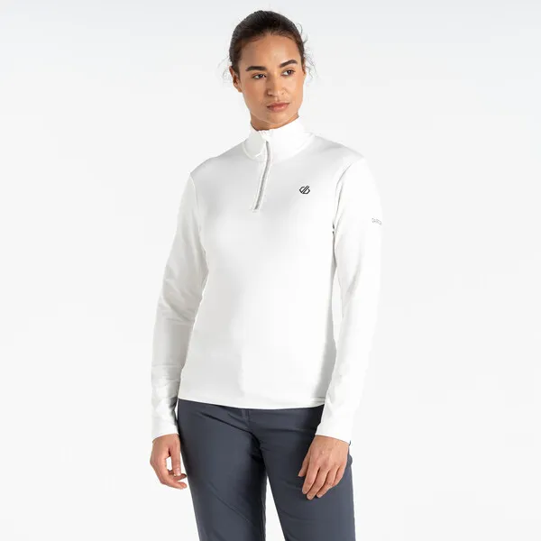 Dare2B Women's Lowline Lightweight Core Stretch Ski Midlayer White