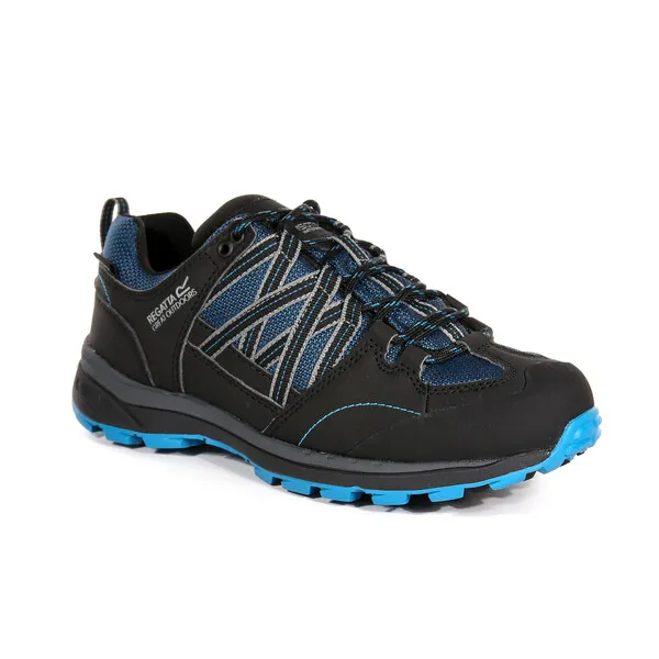 Regatta Womens Samaris II Waterproof Low Walking Shoes Moroccan Blue Black